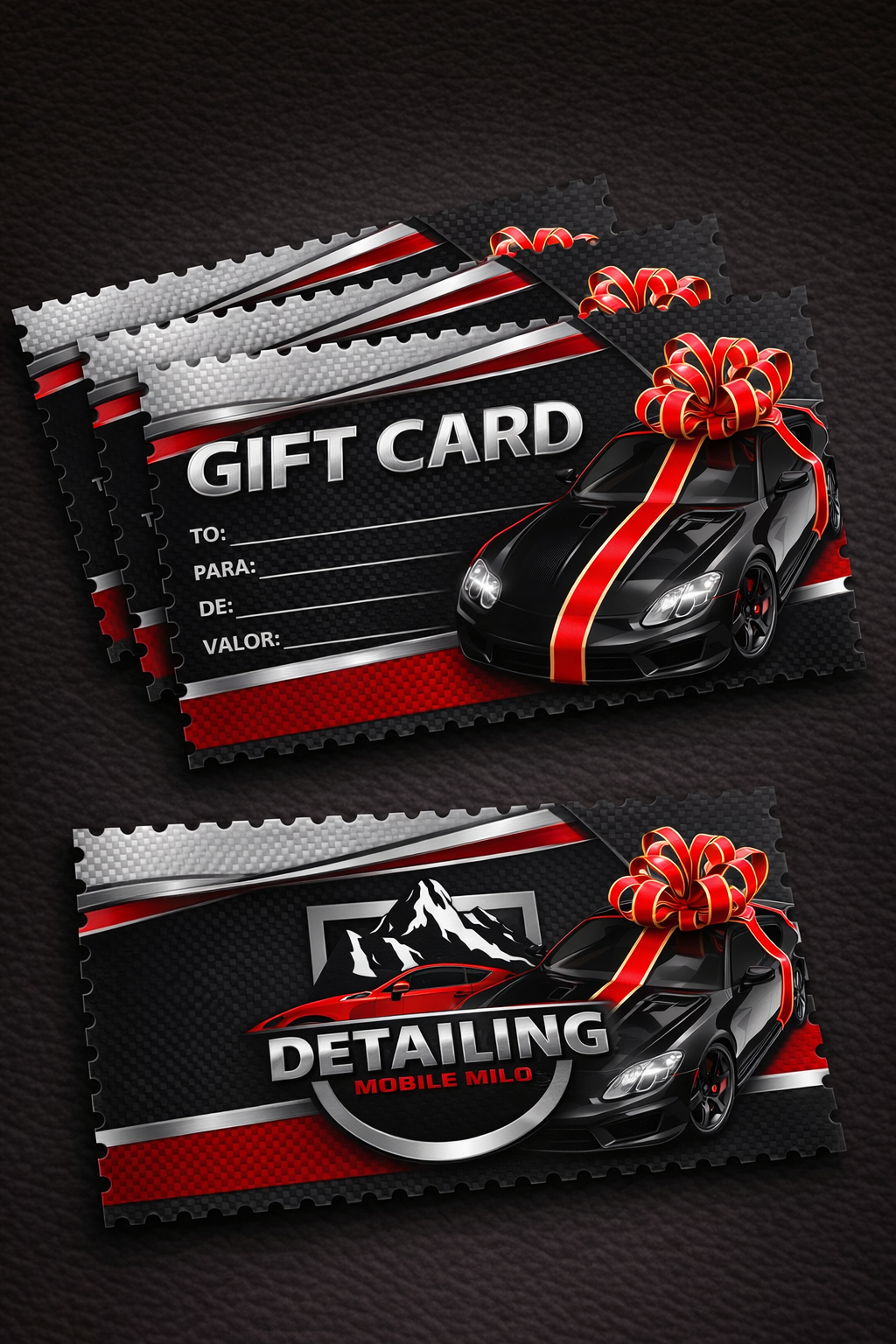 Detailing Milo gift card